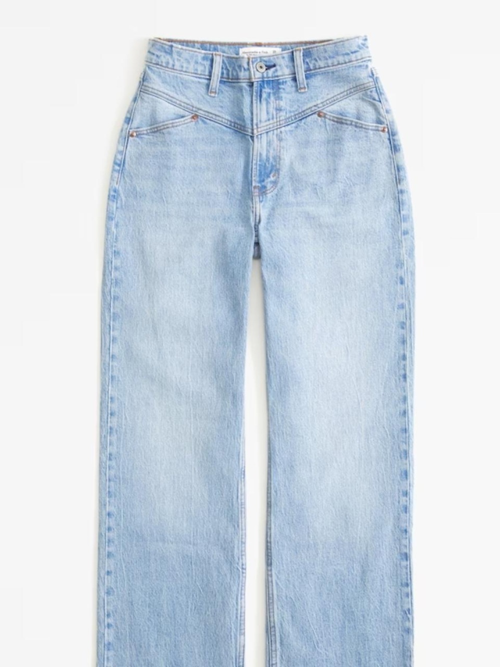 Abercrombie Curve Love Mid Rise 90s Straight Jean V Waist